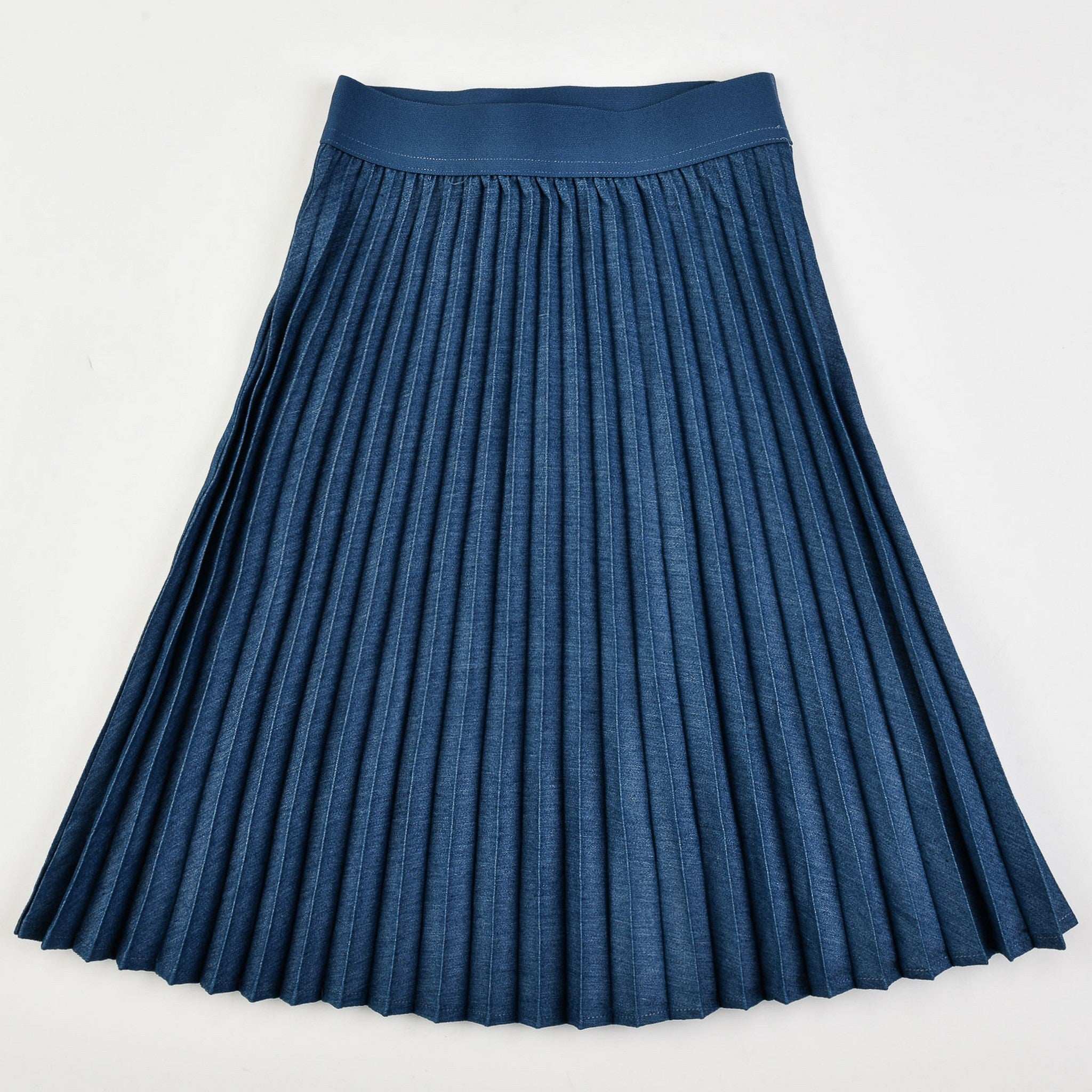 Denim Pleated Skirt – Kidichic