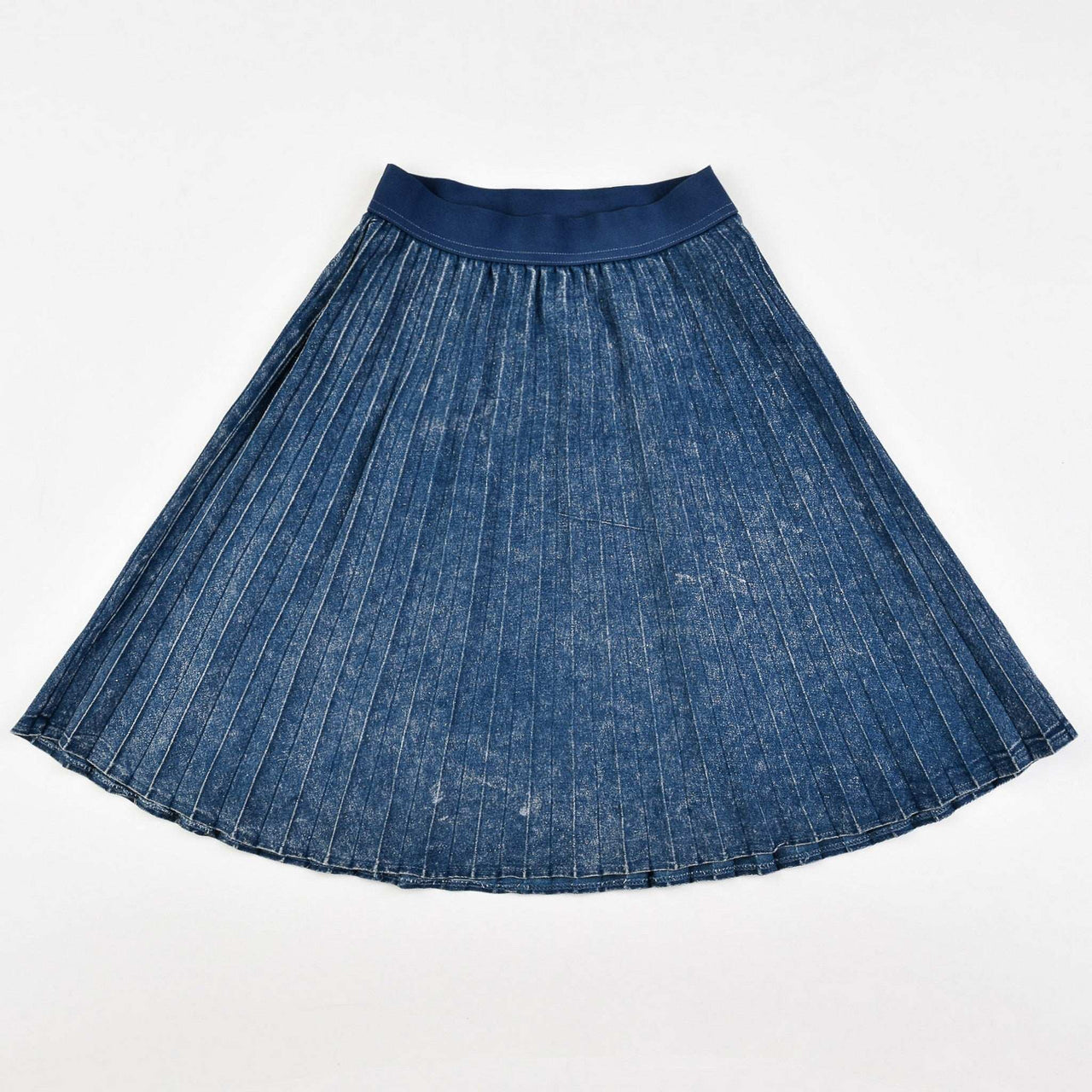 Denim Pleated Skirt - Kidichic