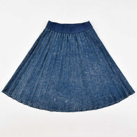 Denim Pleated Skirt - Kidichic