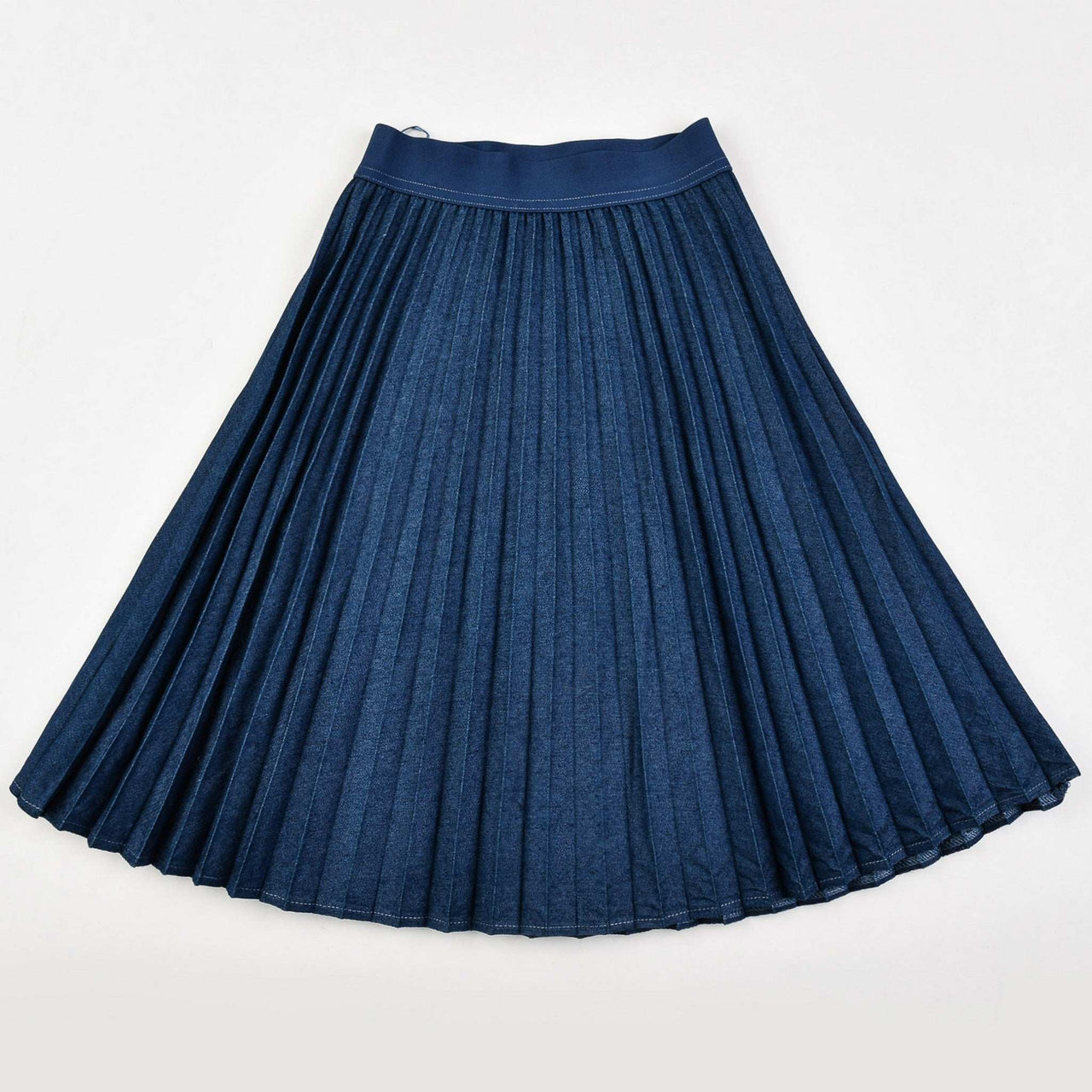 Denim Pleated Skirt - Kidichic