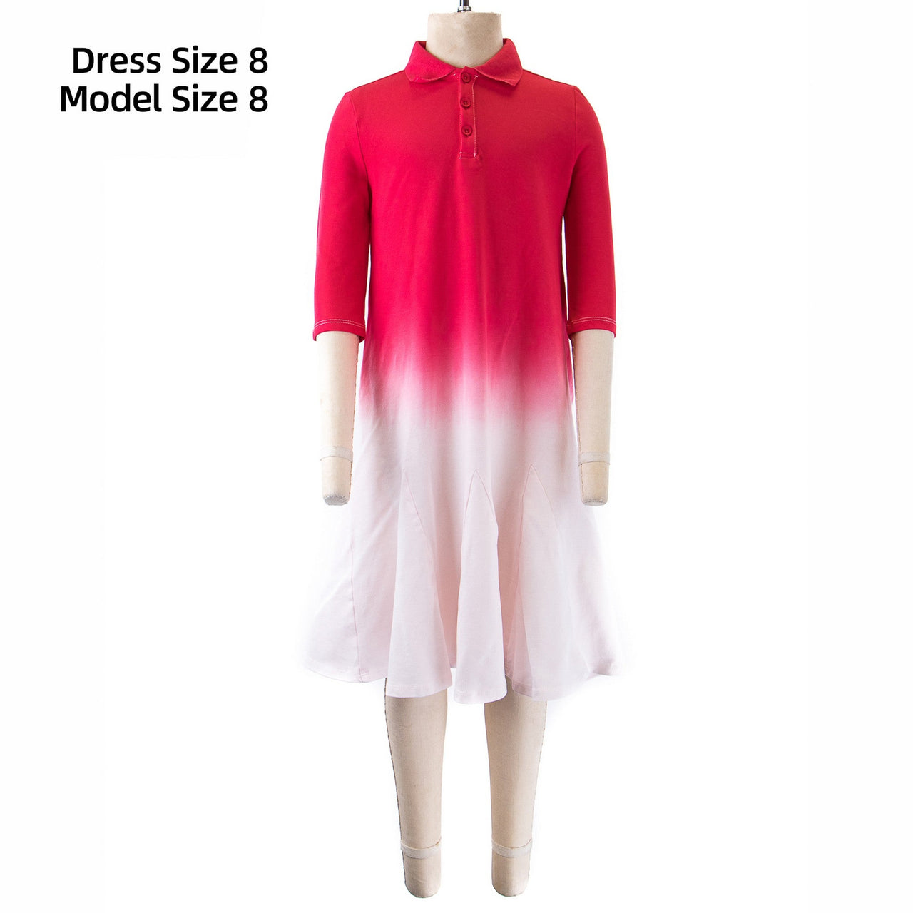 Dip Dye Collar Dress - Kidichic