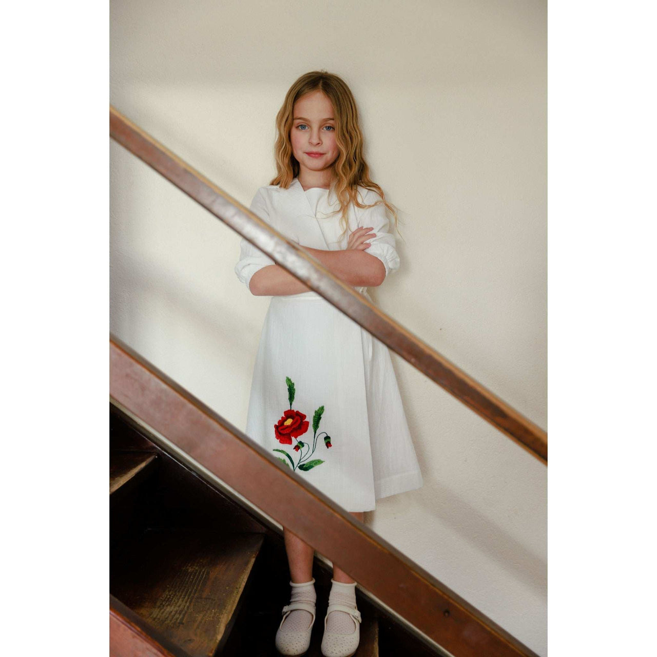 Embroidery Wrap Dress - Kidichic