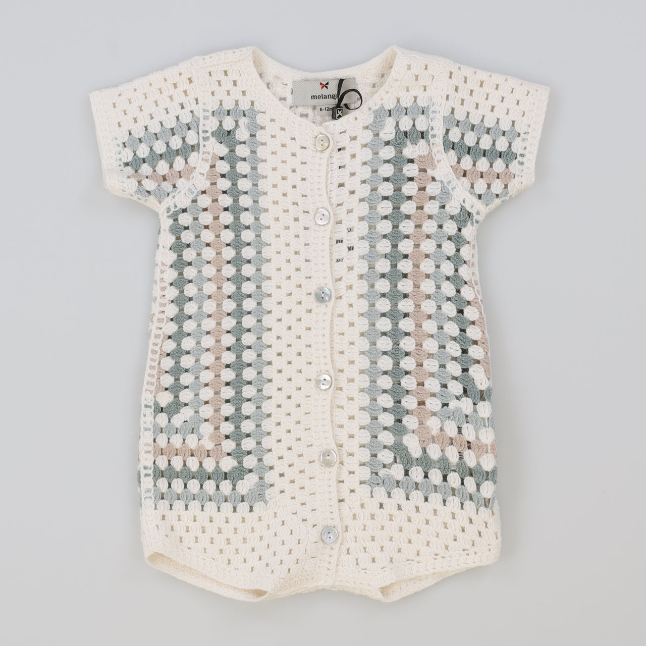 Melange Retro Crochet Overall