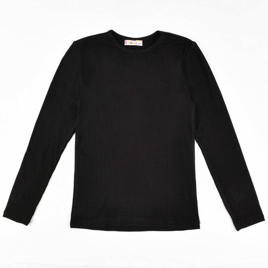Girls Basic L.S Rib Shirt - Kidichic