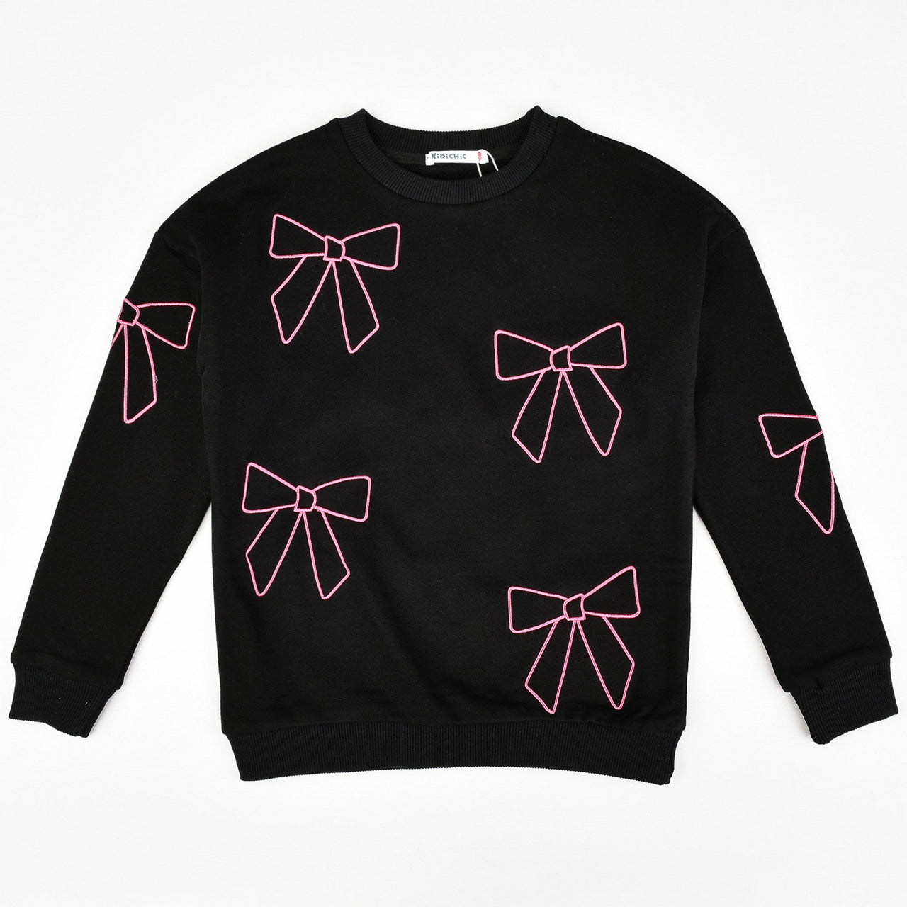 Girls Bow Sweatshirt - Kidichic