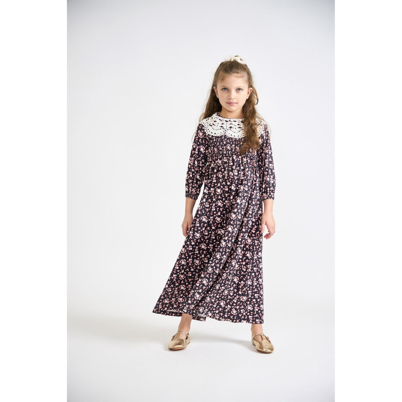 Girls Crochet Collar Robe - Kidichic