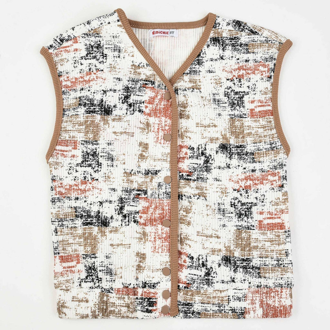 Girls Rib Print Vest - Kidichic