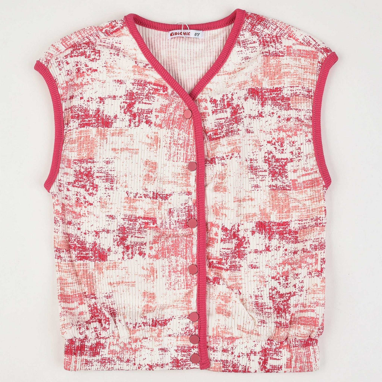 Girls Rib Print Vest - Kidichic