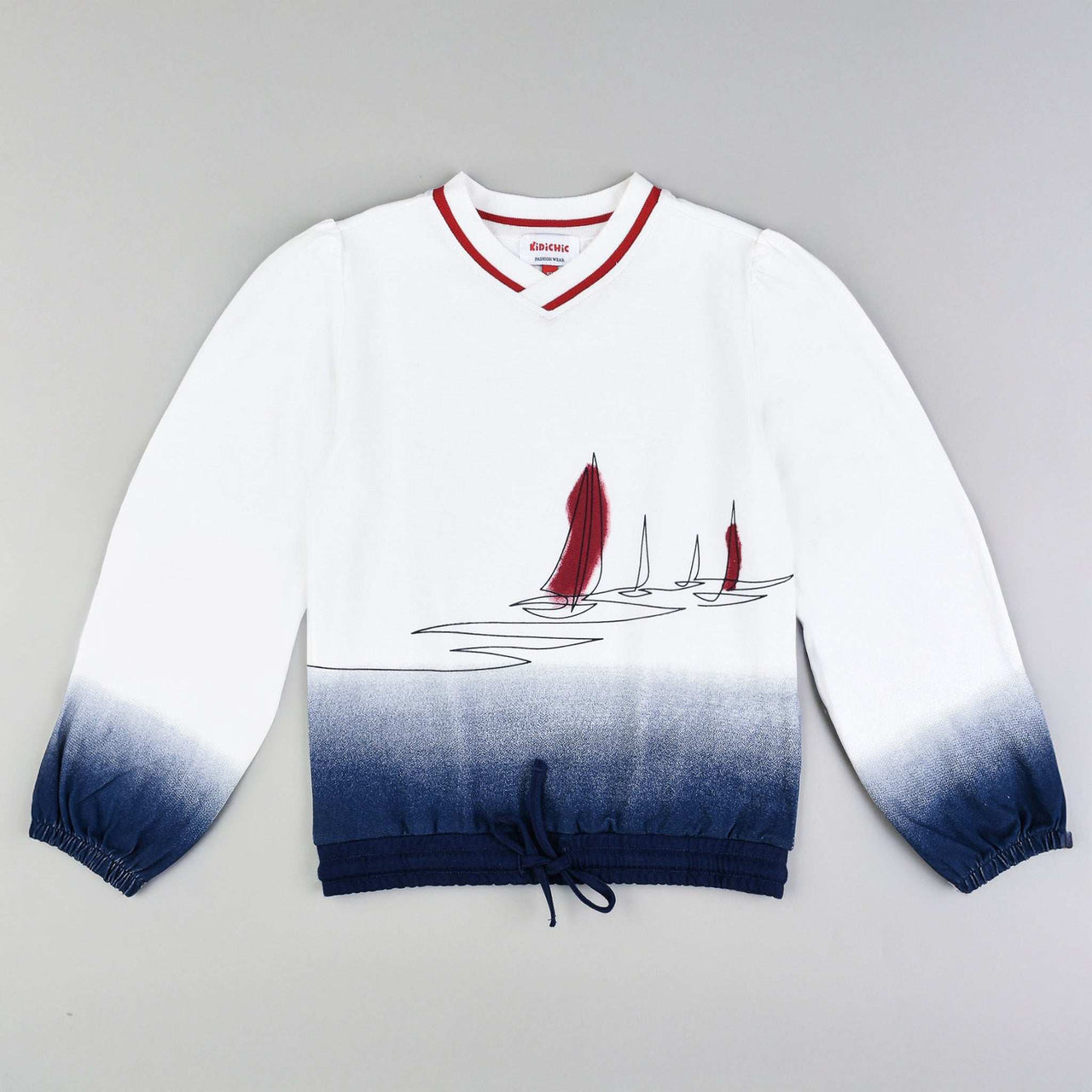 Girls Sail Print Shirt - Kidichic