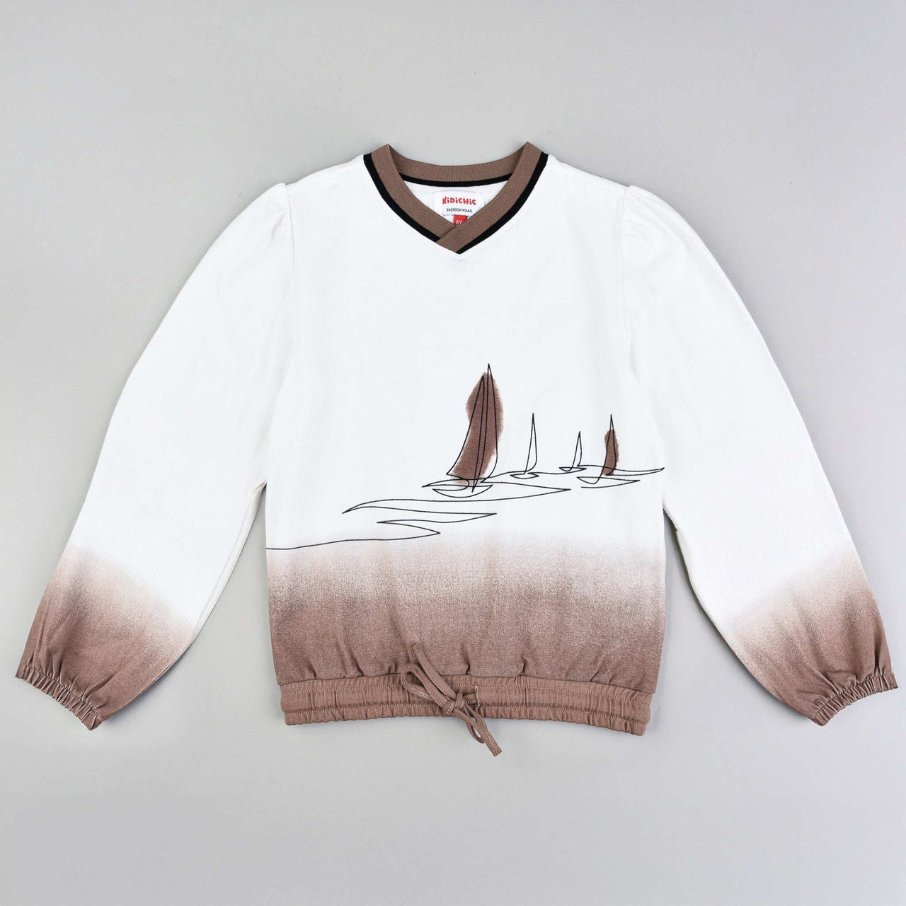 Girls Sail Print Shirt - Kidichic