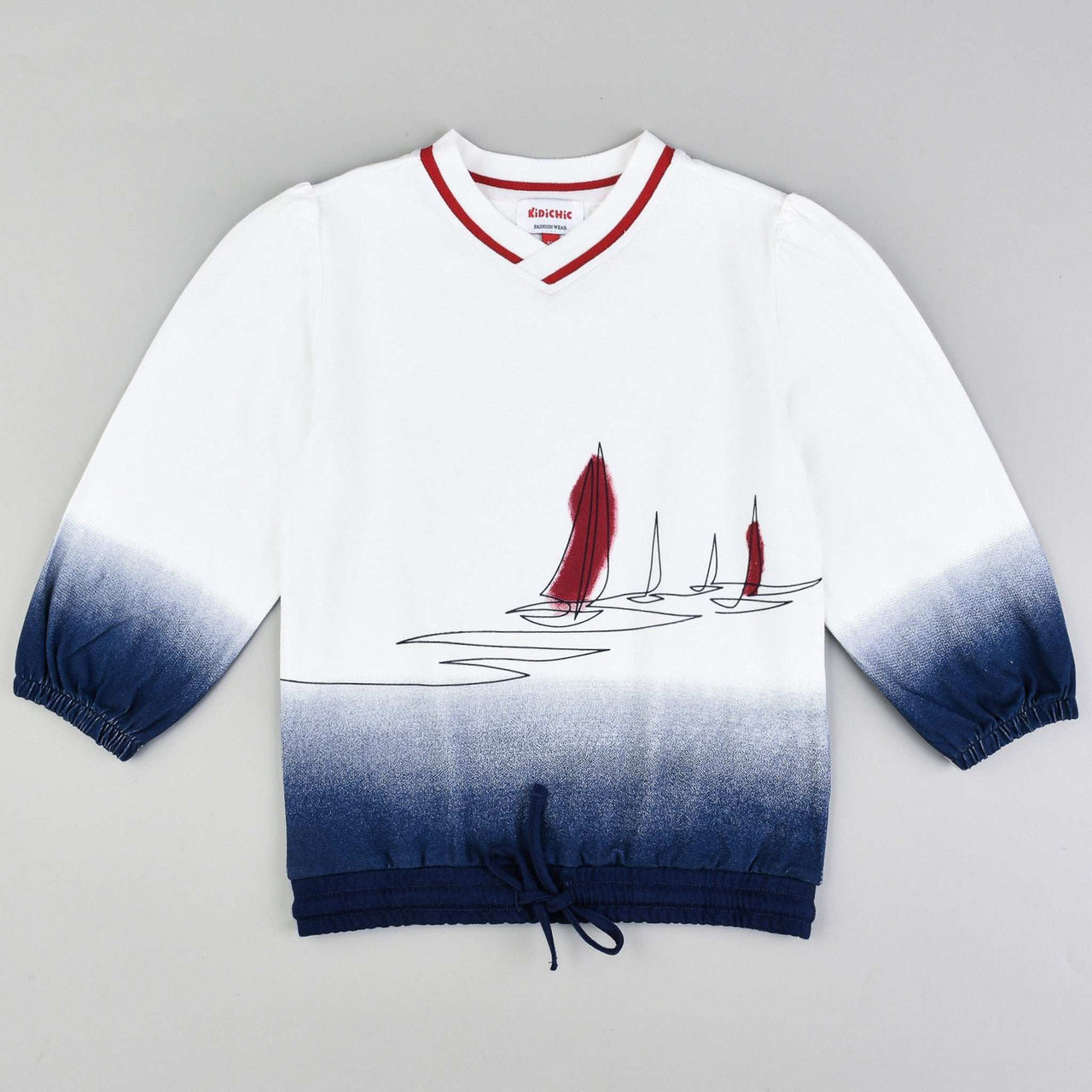 Girls Sail Print Shirt - Kidichic