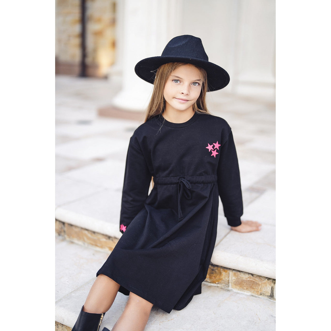 Girls Star Fleece Dress - Kidichic