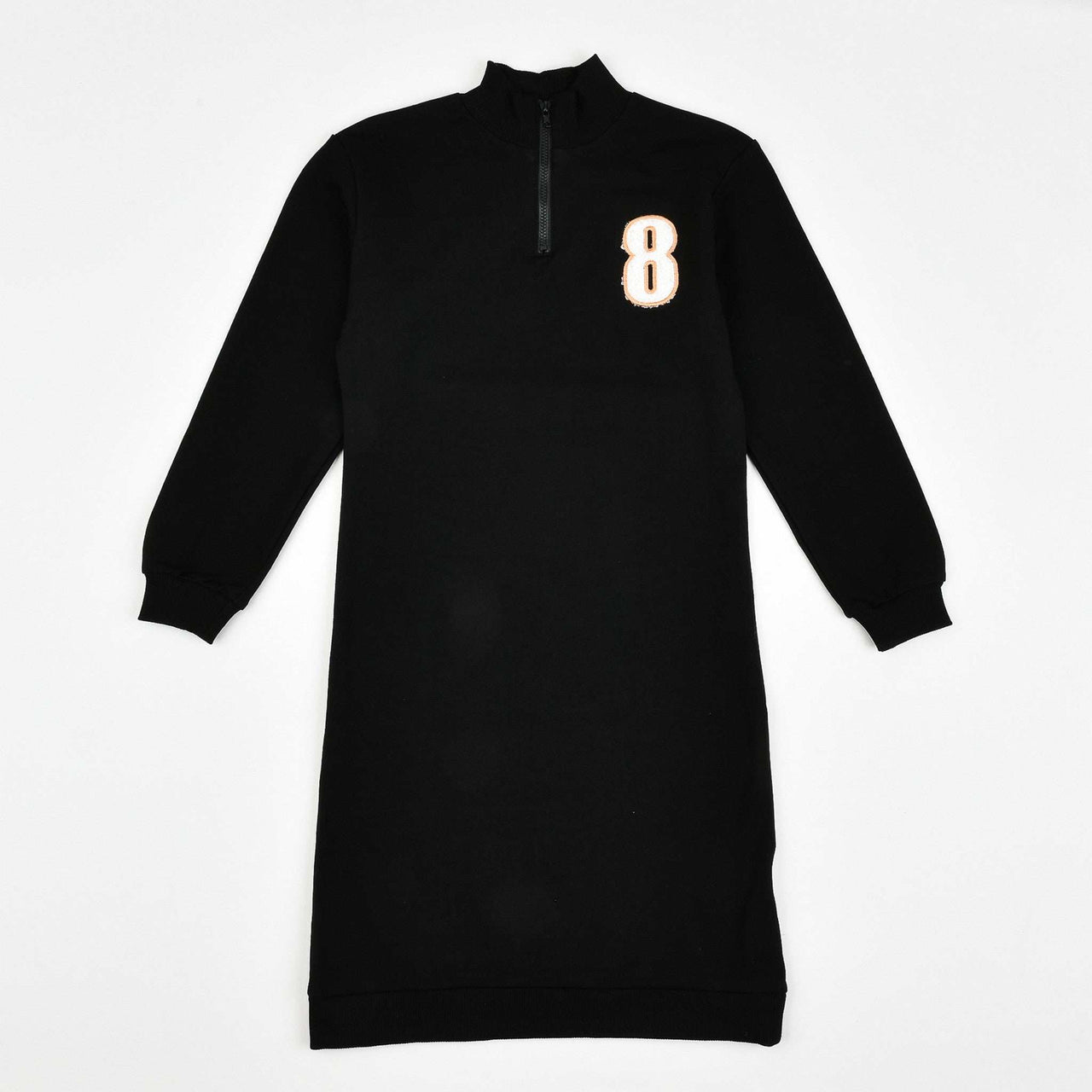 Girls Sweatshirt Dress Black / 8 Girls Sweatshirt Dress Black / 8