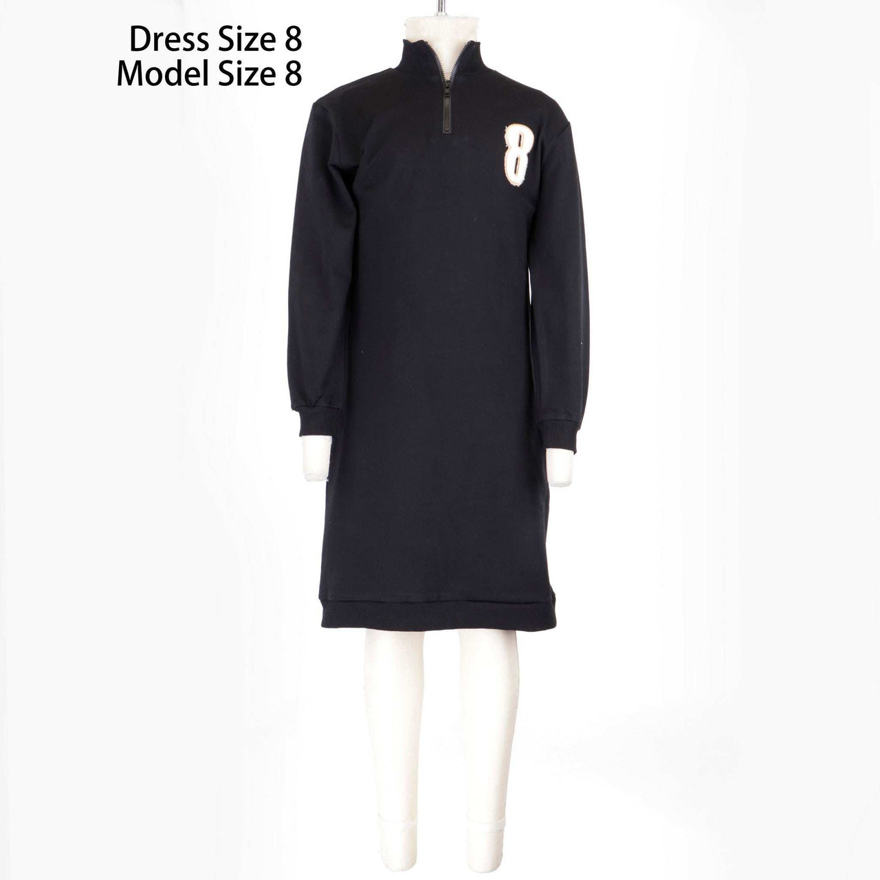 Girls Sweatshirt Dress Black / 4 Girls Sweatshirt Dress Black / 4
