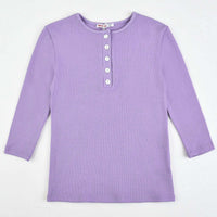 Girls Waffle Henley - Kidichic