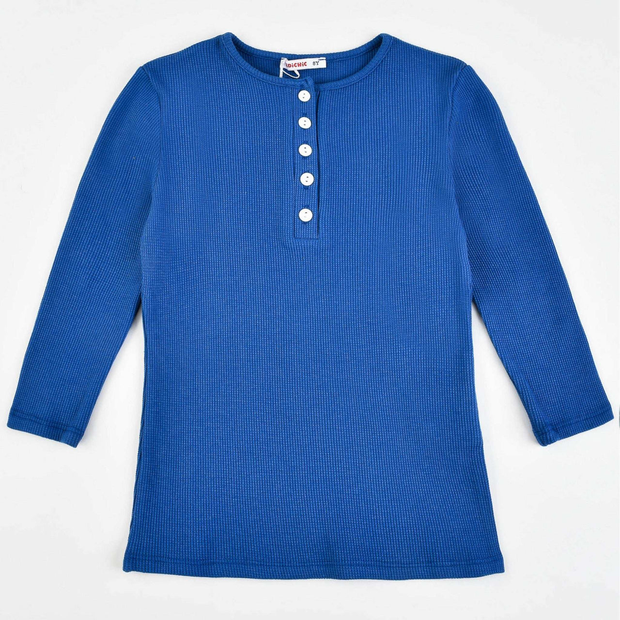 Girls Waffle Henley - Kidichic