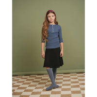 Girls Waffle Henley - Kidichic