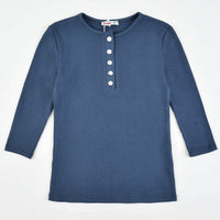 Girls Waffle Henley - Kidichic