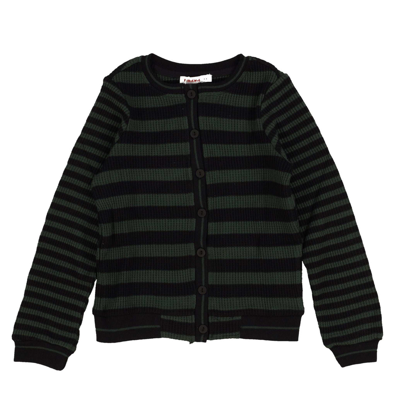 Girls Waffle Stripe Shirt - Kidichic