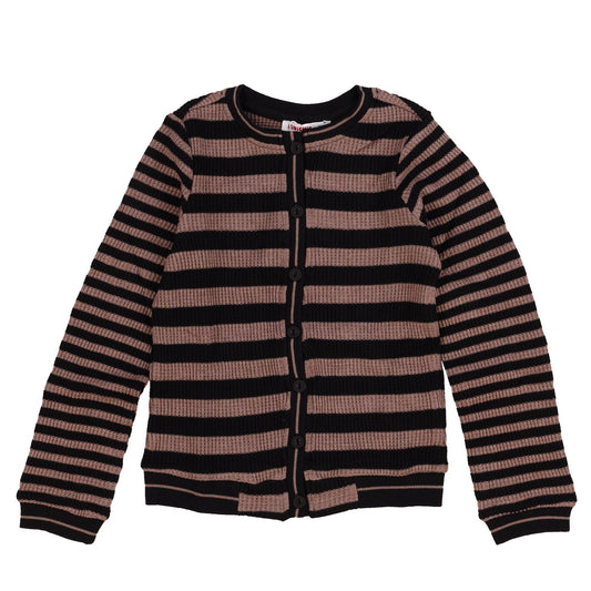 Girls Waffle Stripe Shirt - Kidichic