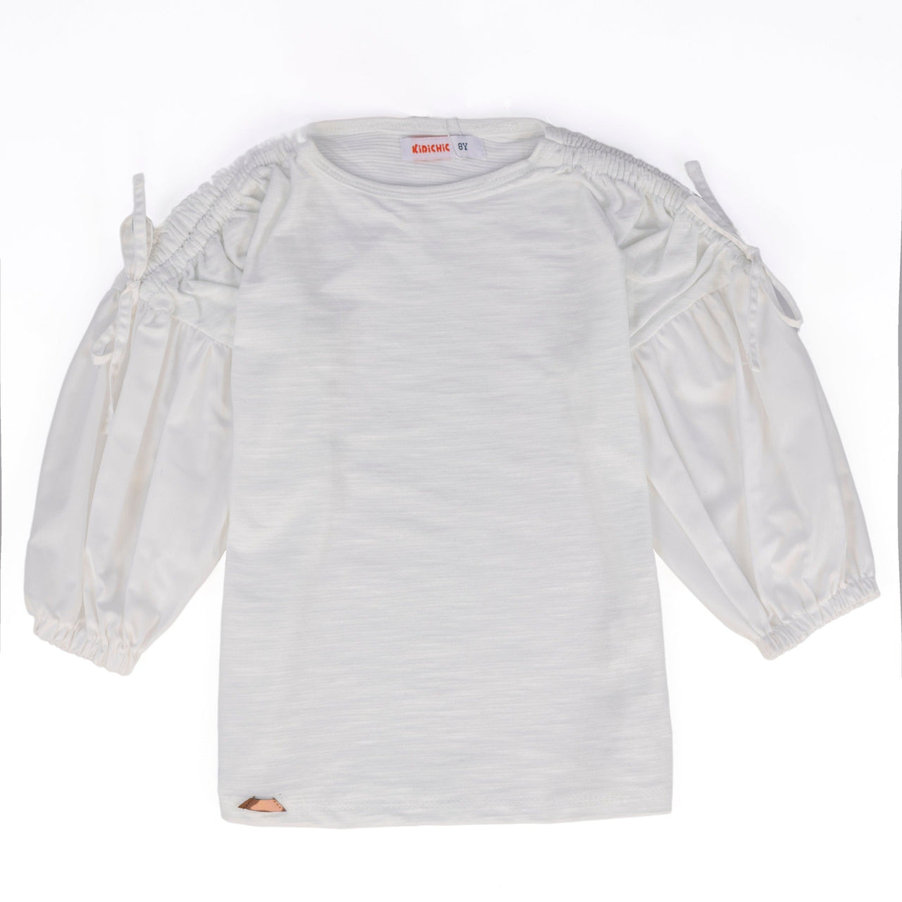 Girls Woven Puff 3/4 Sleeve - Kidichic