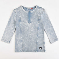 Girls Zipper Henley - Kidichic