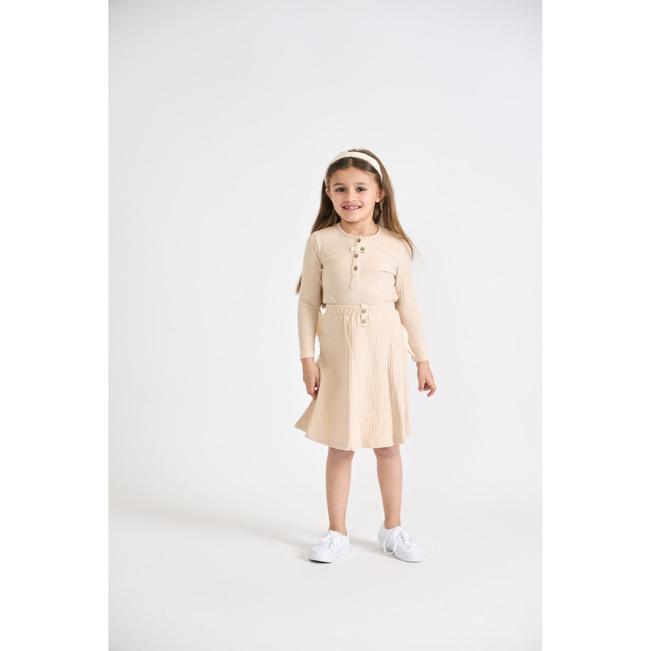 Hadas Girls L.S Wide Rib Henley - Kidichic