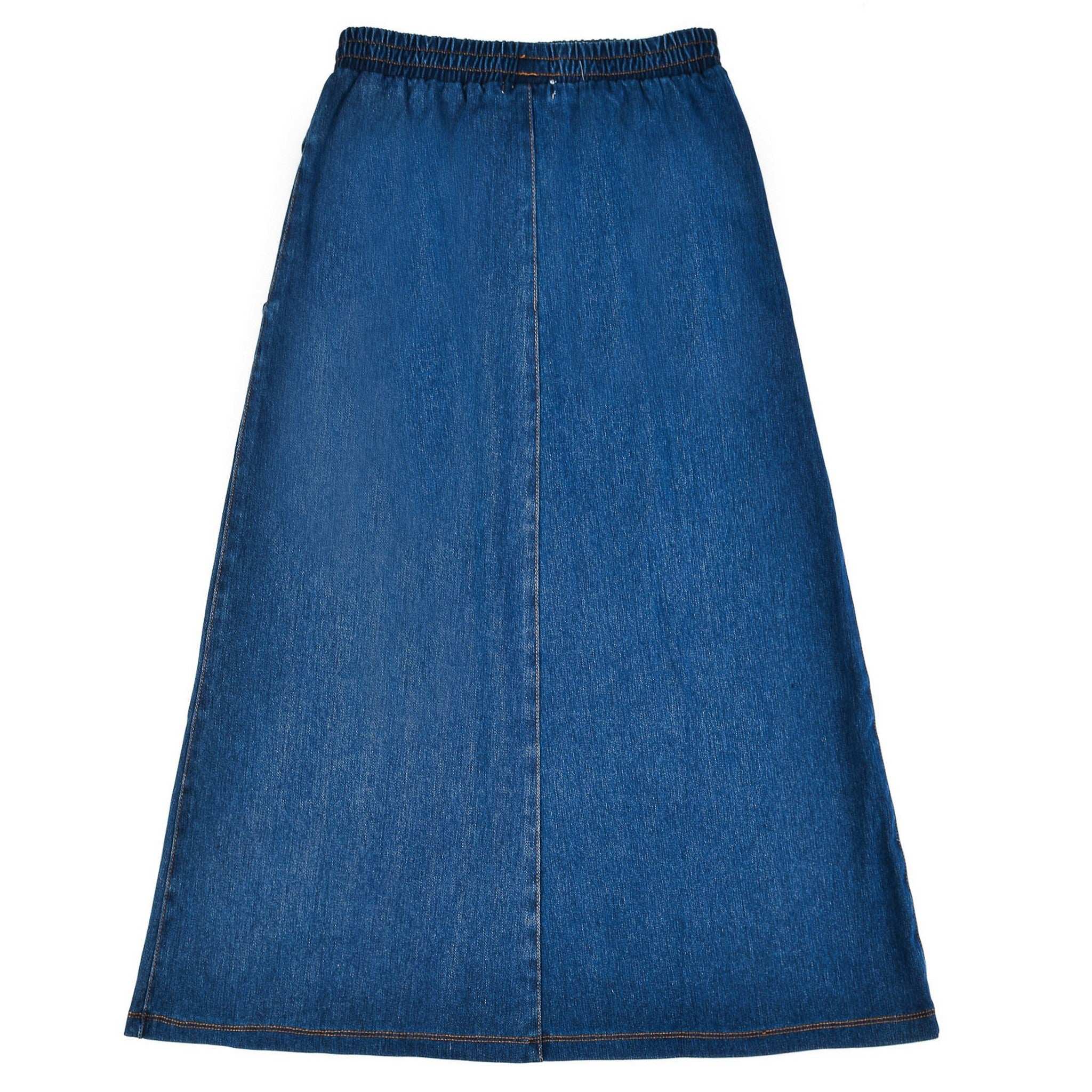 スカート HYKE DENIM MIDI SKIRT USEDWASH BLUE a8d8be5b201d4f0c58d54cd39d2efc