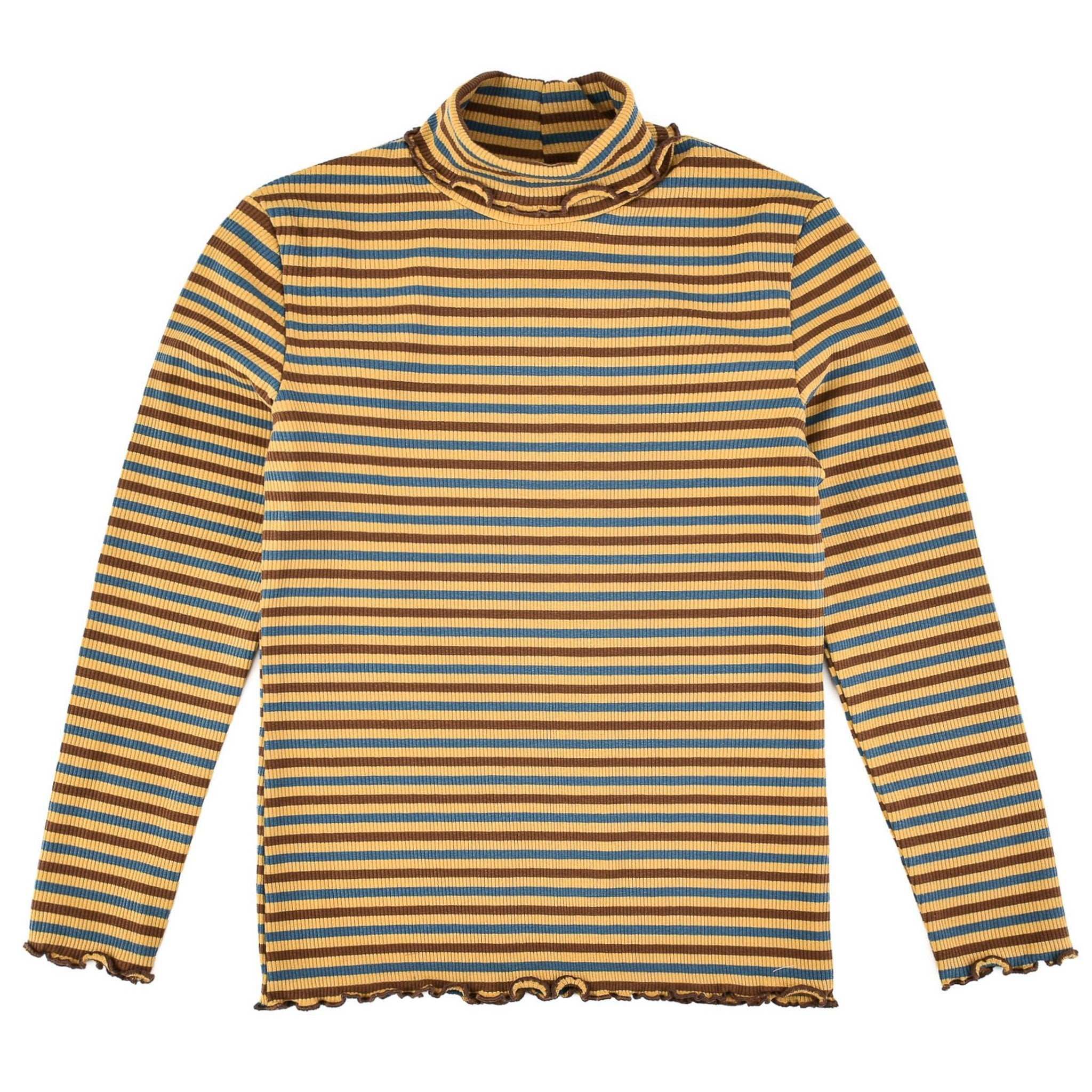 Raschel Stripe Jersey High Neck