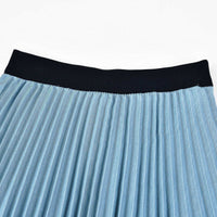 Hadas Two Tone Pleated Denim Skirt - Kidichic