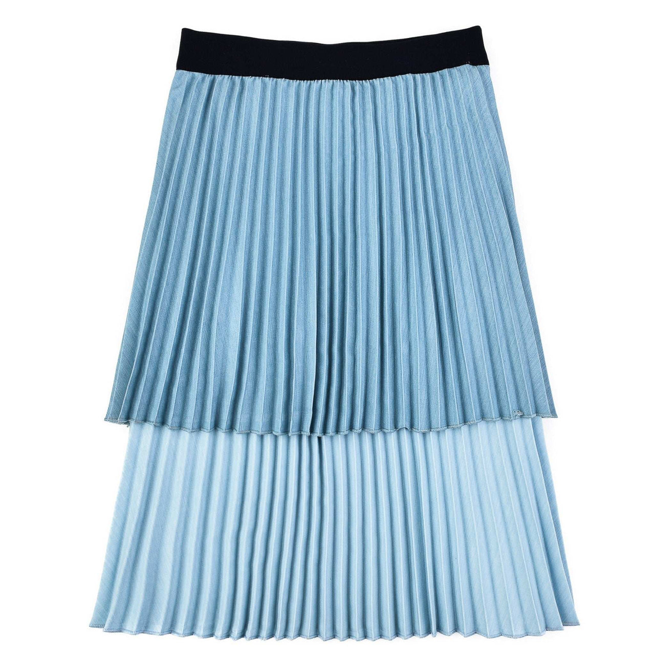 Hadas Two Tone Pleated Denim Skirt - Kidichic