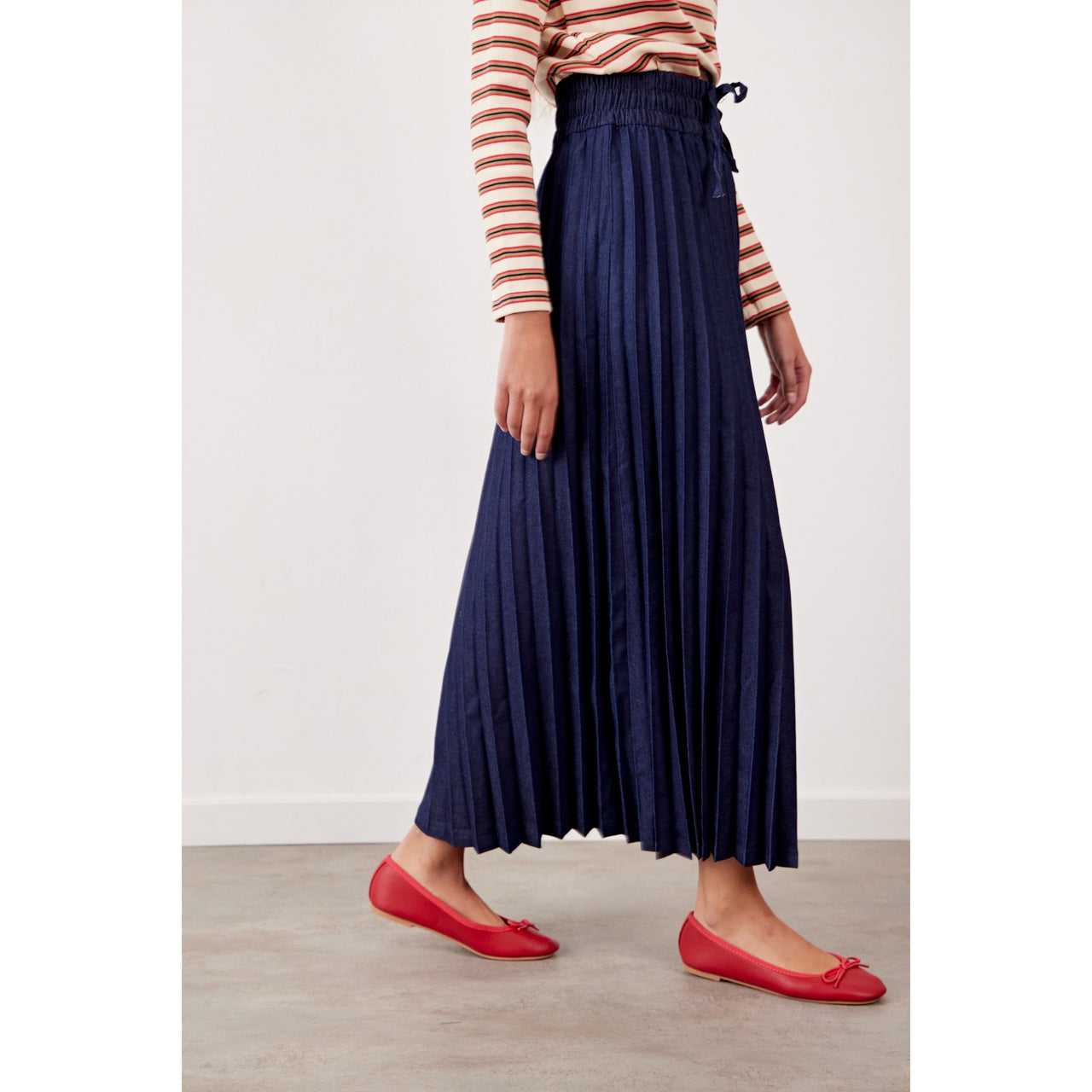Melange Accordian Pleat Skirt