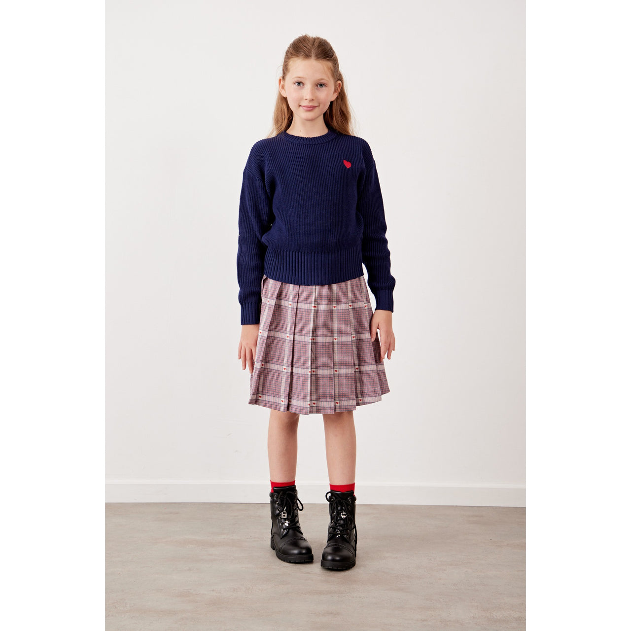 Melange Checks Skirt
