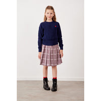 Melange EMB Knit Top