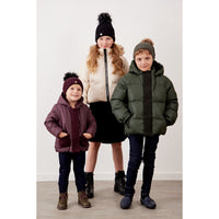 Melange Girls Puff Coat