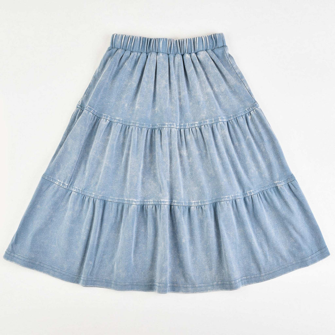 Jersey Wash Tiered Skirt - Kidichic