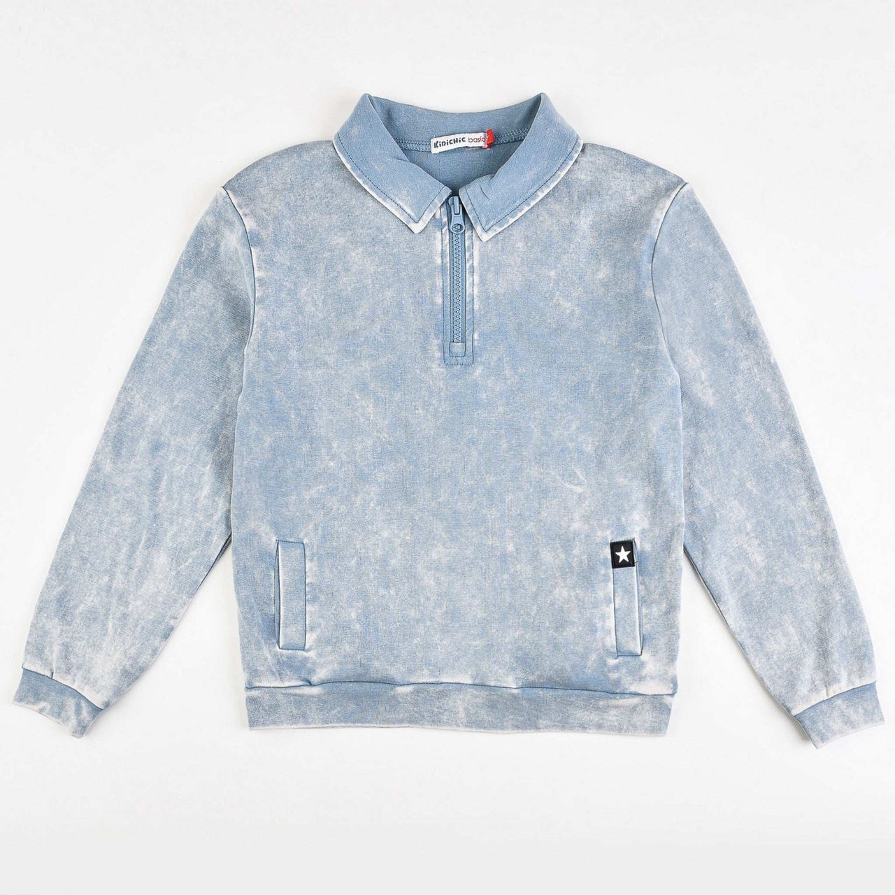 Jersey Wash Zipper Henley - Kidichic