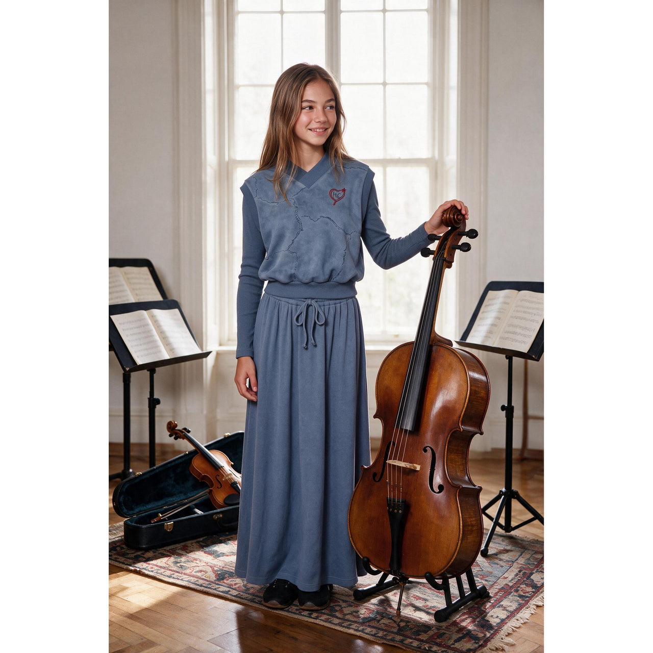Rib Midi Skirt