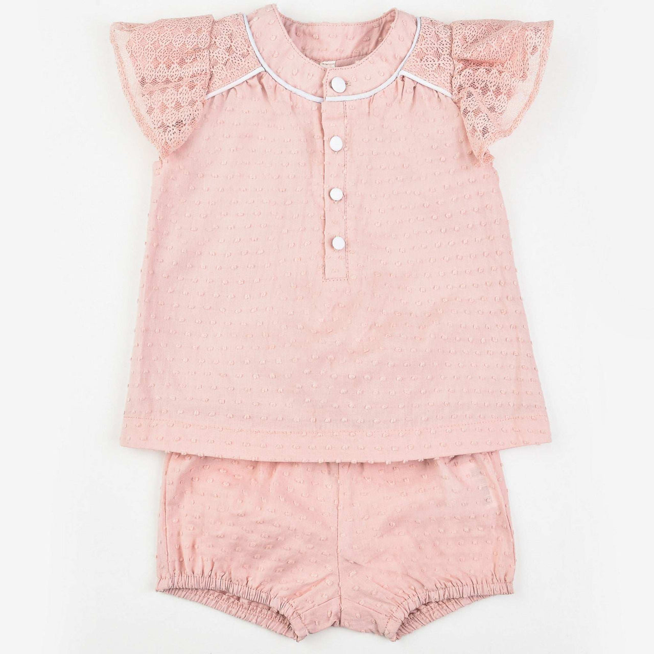 Linen & Crochet Baby Set - Kidichic