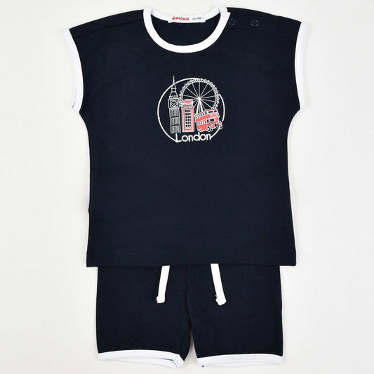 London Print Baby Set - Kidichic