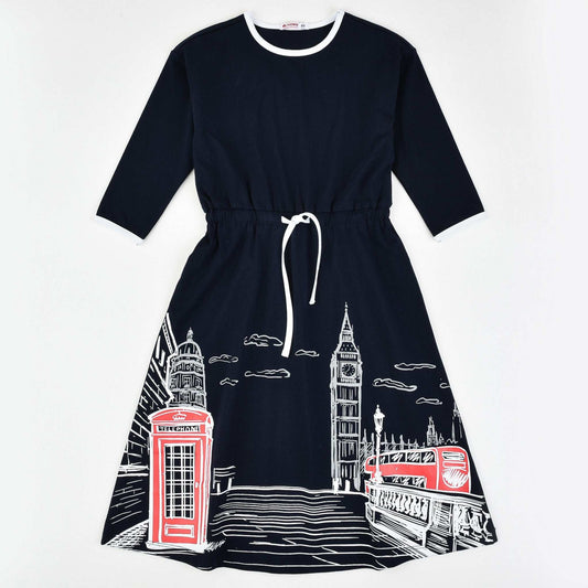 London Print Dress - Kidichic