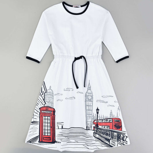 London Print Dress - Kidichic