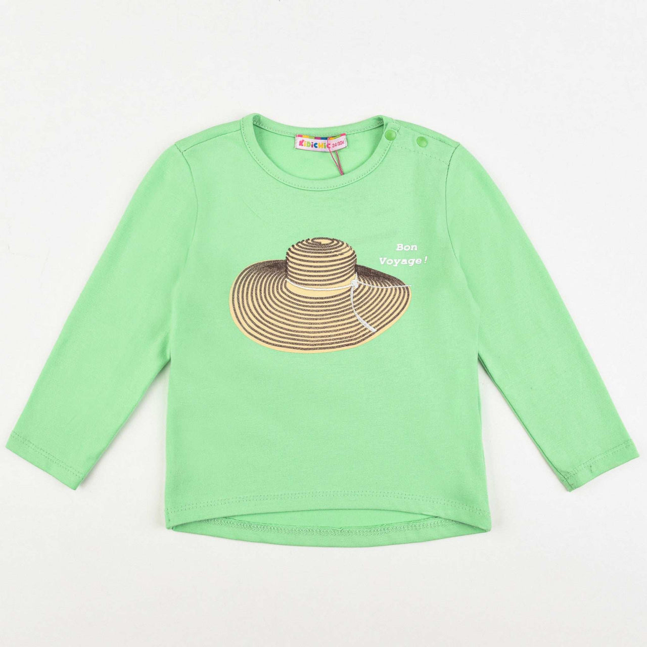 L.S Baby Girls Hat Print Shirt - Kidichic