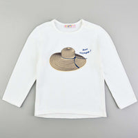 L.S Baby Girls Hat Print Shirt - Kidichic