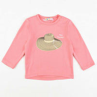 L.S Baby Girls Hat Print Shirt - Kidichic