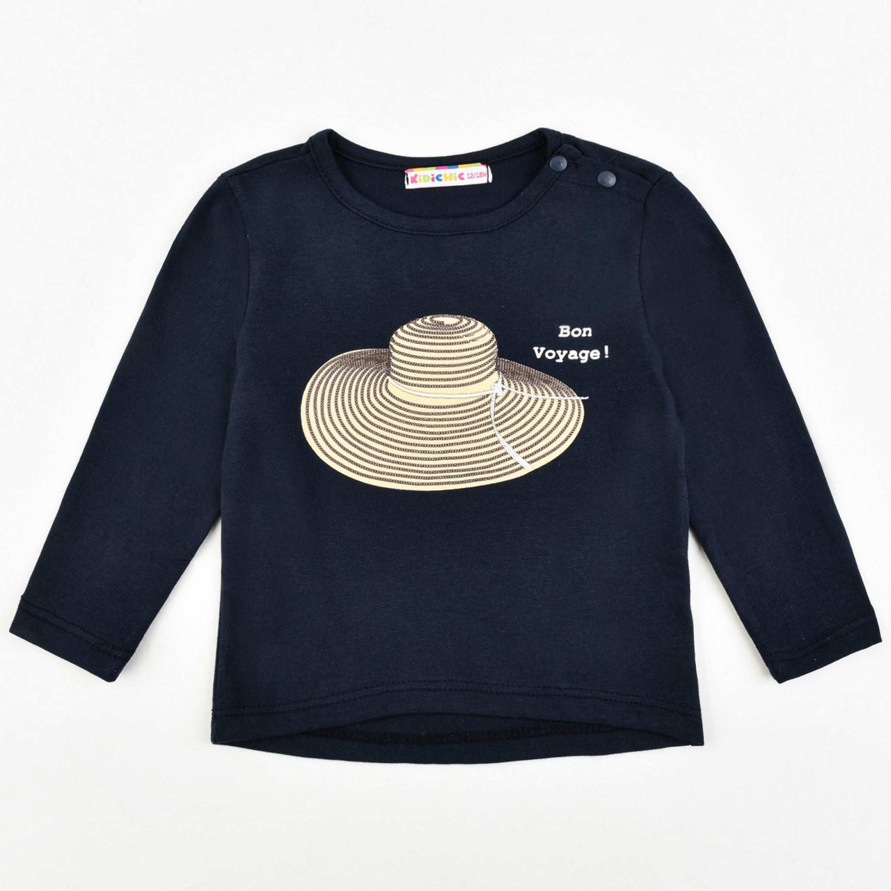 L.S Baby Girls Hat Print Shirt - Kidichic