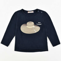 L.S Baby Girls Hat Print Shirt - Kidichic