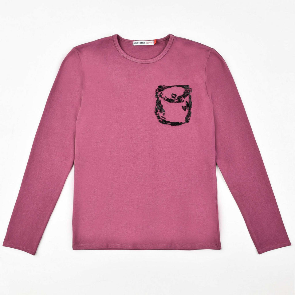 L.S Beaded Pocket Tshirt – Kidichic