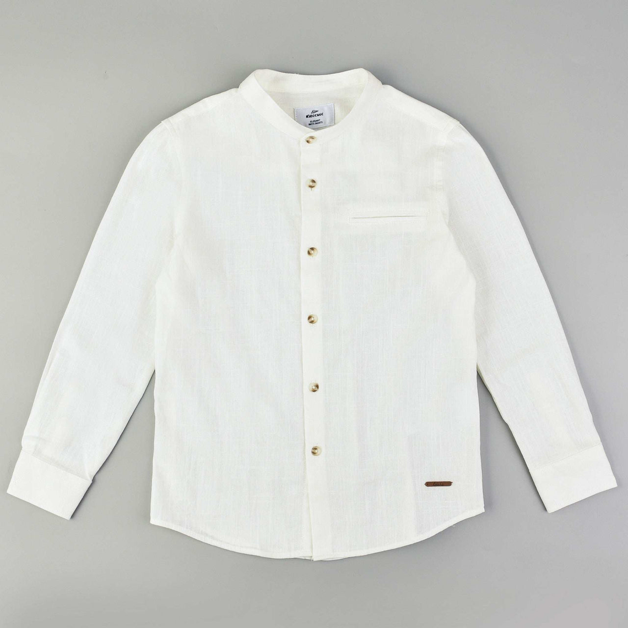 LS Mandarin Collar Shirt - Kidichic