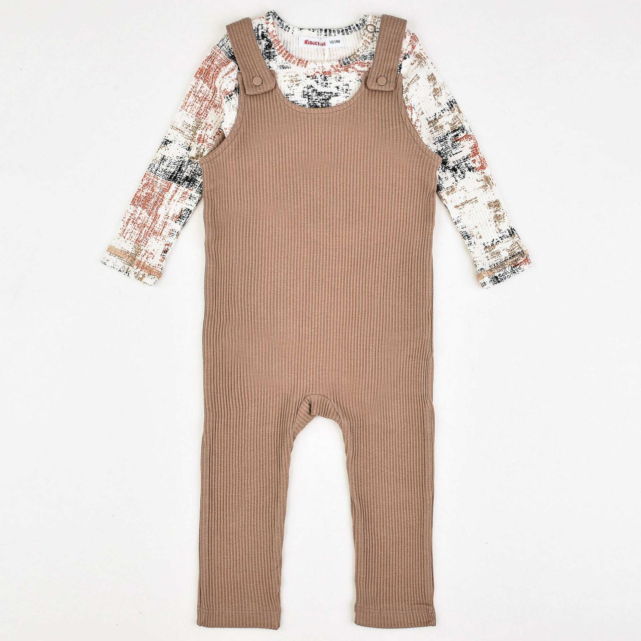 L.S Rib Print Overall - Kidichic